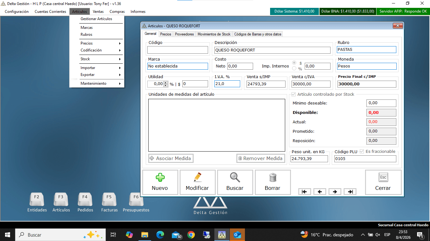 Crear un artículo