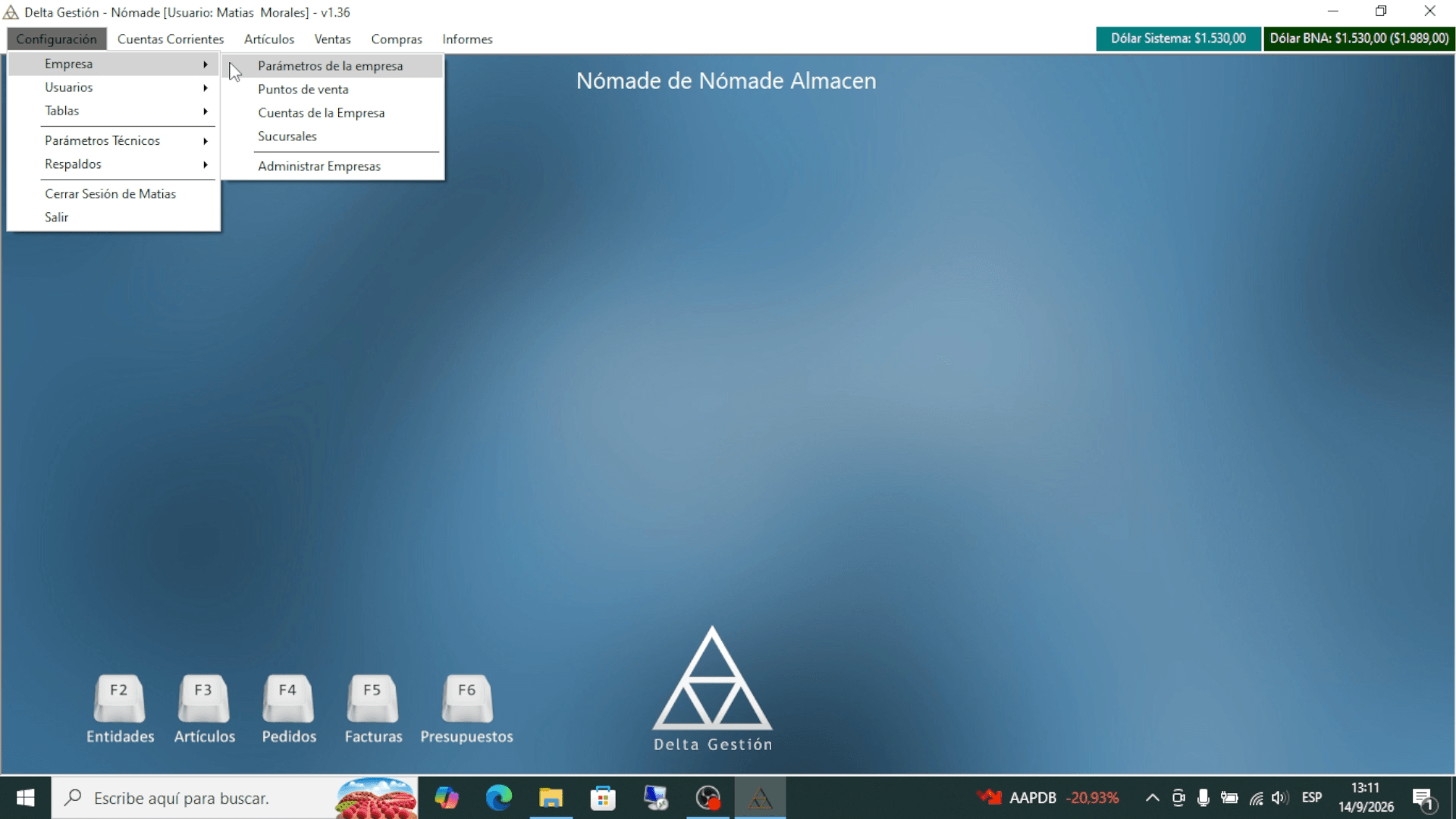Configurar puntos de venta y sucursales