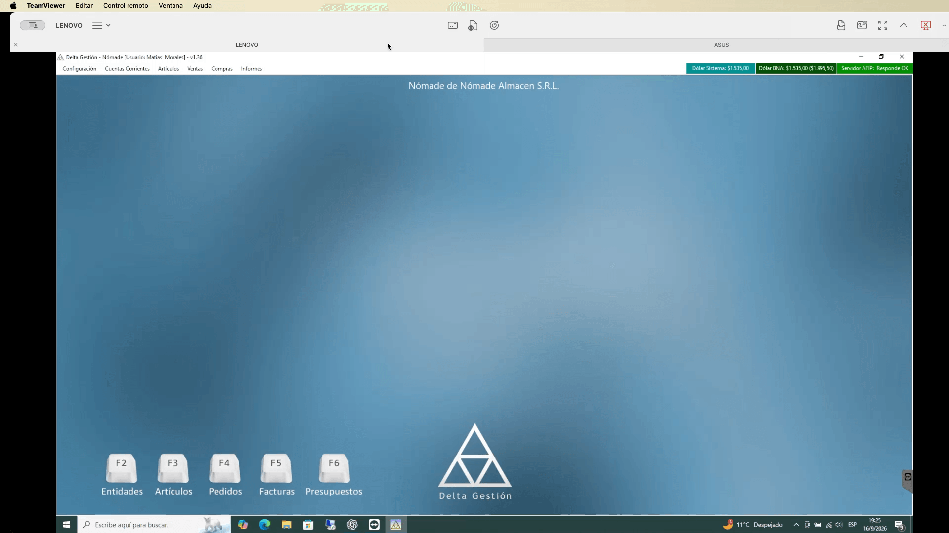 Instalar Delta Gestión en red como terminal
