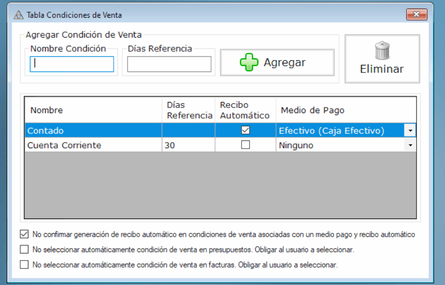 Condiciones de Venta