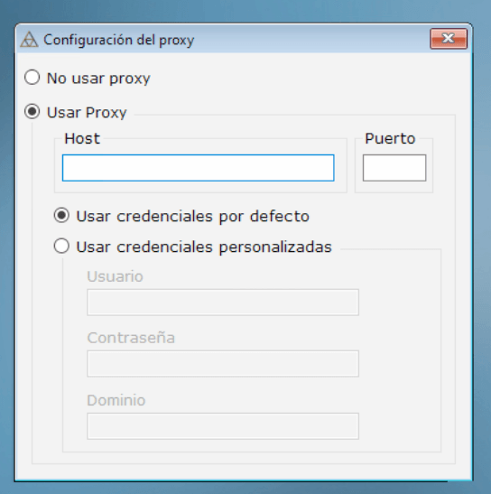 Configuración del proxy