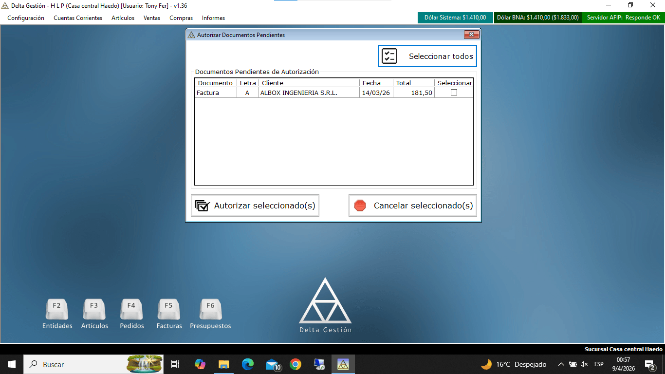 Autorizaciones Pendientes