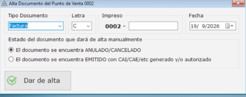 Alta Documento