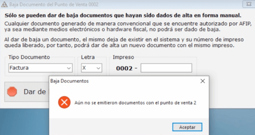 Baja Documento